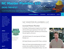 Tablet Screenshot of ncmasterplumber.com